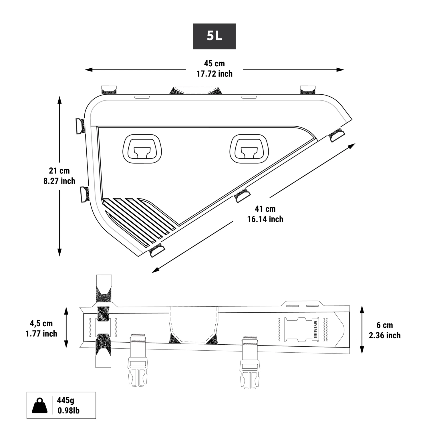 Riverside Bikepacking IPX6 Waterproof Size XS/S Full Frame Roll 7 Riverside Bikepacking IPX6 Waterproof Size XS/S Full Frame Roll - Image 5
