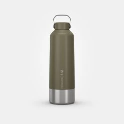 Quechua Stainless Steel Hiking Flask With Screw Cap MH100 1.5 L Khaki -Outdoor Camping Equipment Store k12d6030b941f796c8cc3b77928fe5e06