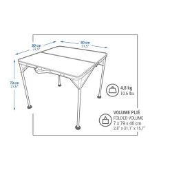 Quechua FOLDING CAMPING TABLE - 4 PEOPLE -Outdoor Camping Equipment Store k306a34db227a4d14afa01dffe7b2be33