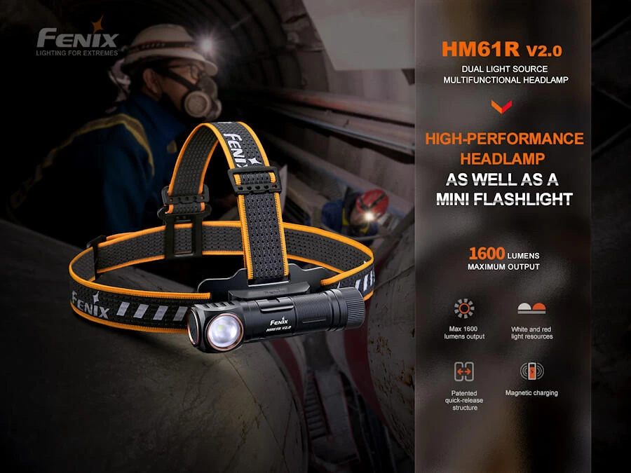 Fenix HM61R V2.0 1600 Lumen Rechargeable 2in1 Right Angled Headlamp 7 Fenix HM61R V2.0 1600 Lumen Rechargeable 2in1 Right Angled Headlamp - Image 5