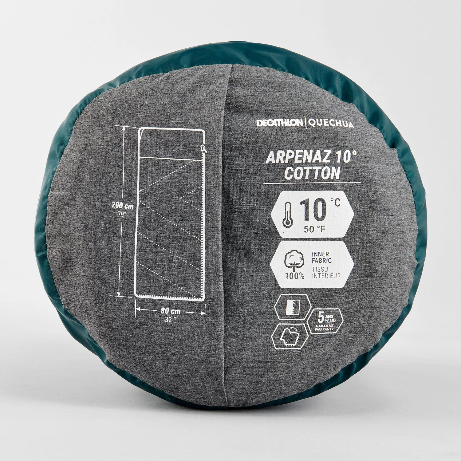 Quechua Cotton Camping Sleeping Bag 6 Quechua Cotton Camping Sleeping Bag - Image 4