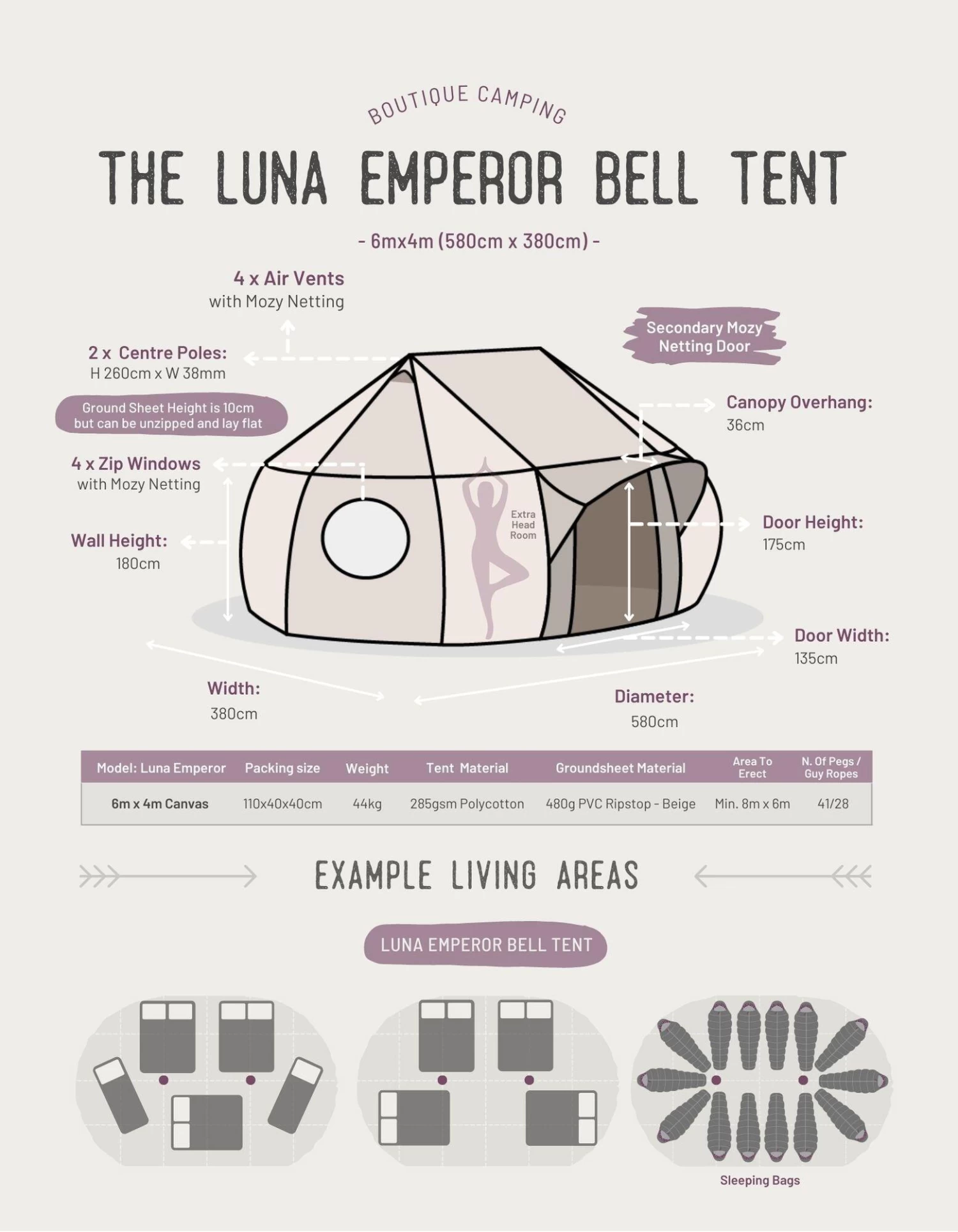 Luna Emperor Bell Tent 7 Luna Emperor Bell Tent - Image 5