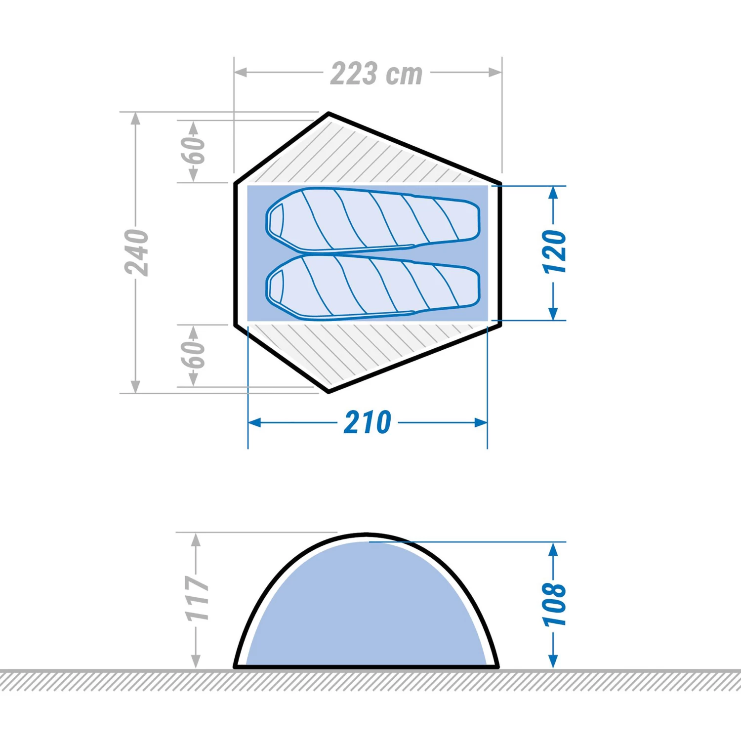 2 Man Trekking Dome Tent - MT500 6 2 Man Trekking Dome Tent - MT500 - Image 4