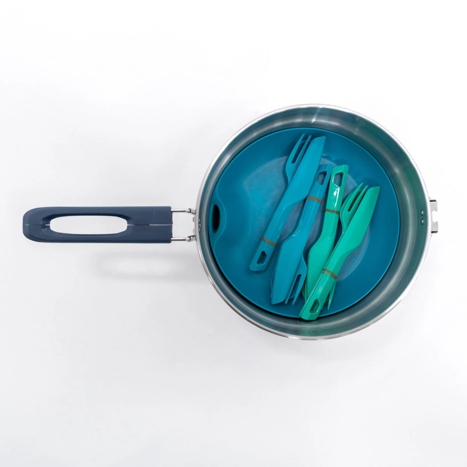 Quechua Hiker's Camping Stainless Steel Cooking Set MH100 4 Person (2.6 L) 7 Quechua Hiker's Camping Stainless Steel Cooking Set MH100 4 Person (2.6 L) - Image 5