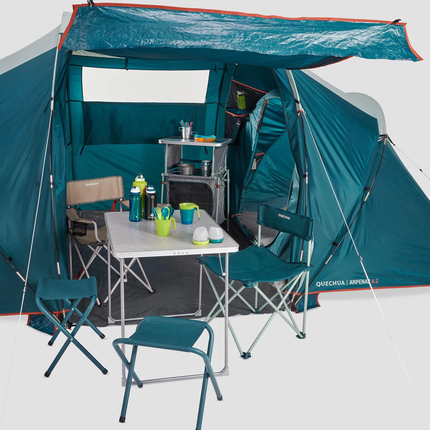 Quechua 4 Man Tent With Poles - Arpenaz 4.2 13 Quechua 4 Man Tent With Poles - Arpenaz 4.2 - Image 11